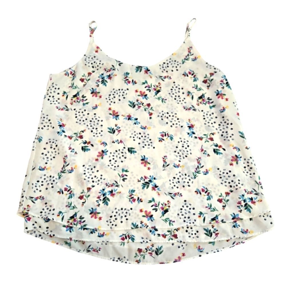 EC ZAC & RACHEL FLOWERS AND DOTS LAYERED TANK SZ.S